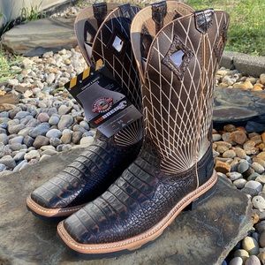 Men’s Justin work boots/Crocodile print in original box